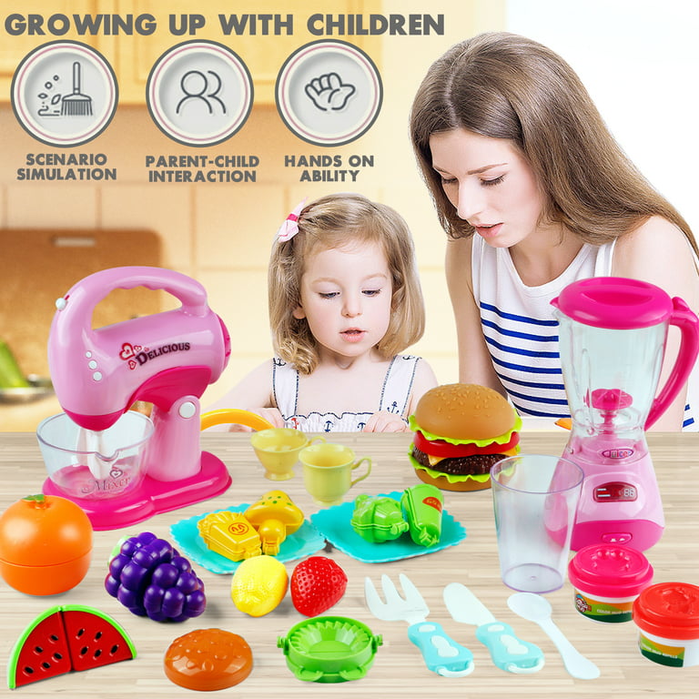 NETNEW Play Kitchen Home Appliances Kids Pretend Toys for Girls 3-6 Years  Coffee Maker and Toaster 