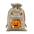 thumbnail image 3 of AZXY Halloween Drawstring Gift Bags Texture Pumpkin Print Candy Treat Pouches, Reusable Portable Multipurpose Goodie Sacks for Halloween Party Favors & Holiday Decor Storage, 3 of 7