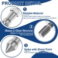 thumbnail image 3 of Espiga de trípode con rosca de 1/4 de pulgada, tornillo de espiga de trípode de acero inoxidable (1.49"/38mm) para piezas de reemplazo de patas de monopod, plata, 3 of 7