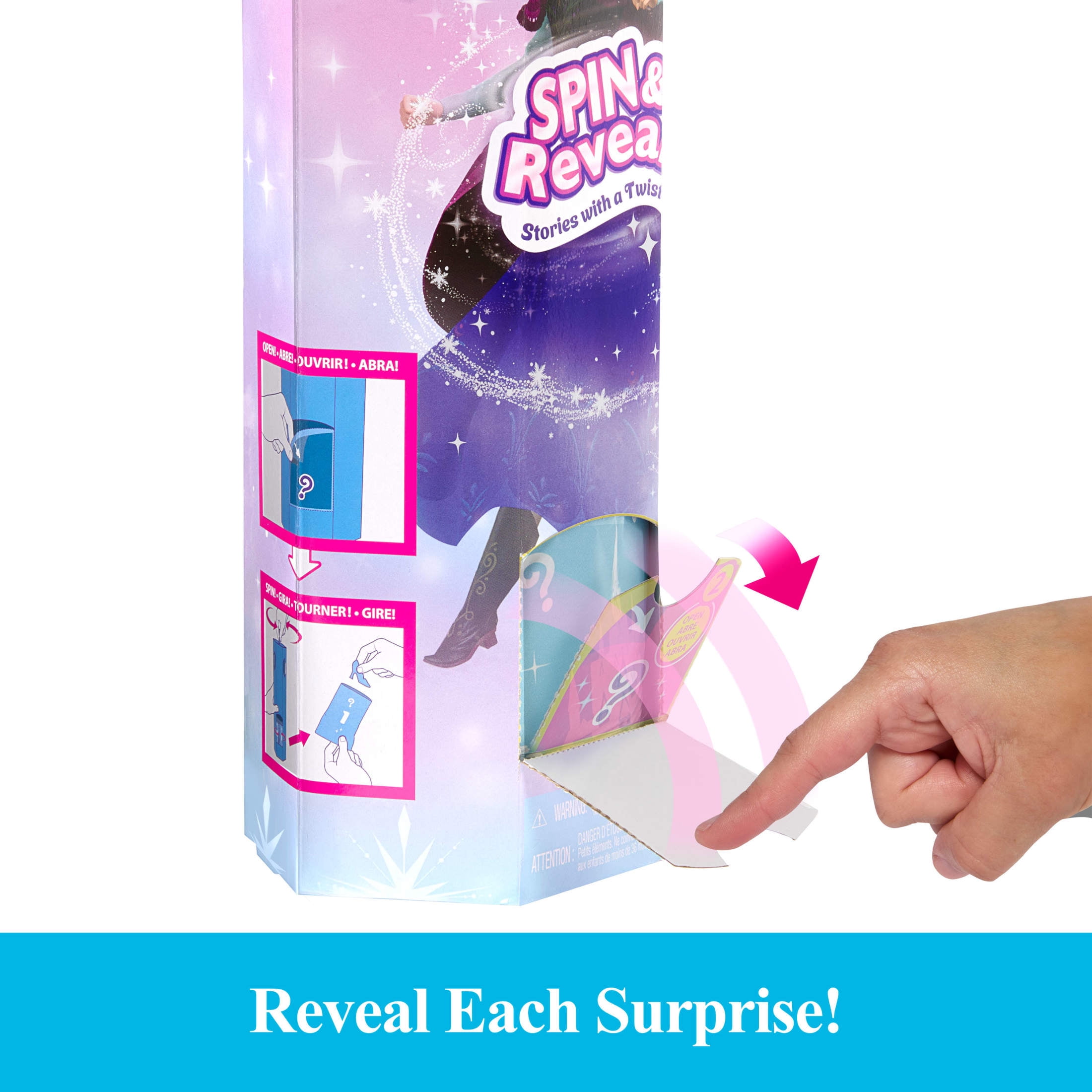 Disney Frozen Spin & Reveal Anna Fashion Doll & Accessories with 11 Surprises from Disney Movie
