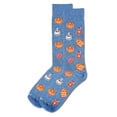 thumbnail image 3 of MeMoi Men's Breakfast of Champions Bamboo Blend Novelty Crew Sock - Mens - Male, 10-13, Denim Heather, 3 of 3