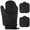 Black, variant on Oven Mitts,Heat Resistant Kitchen Oven Gloves,Silicone Surface,Heat Resistant Non-Slip Gloves,Extra Long Flexible Thick Mitts For Kitchen,Cooking,Baking,Barbecue,Black 4pcs