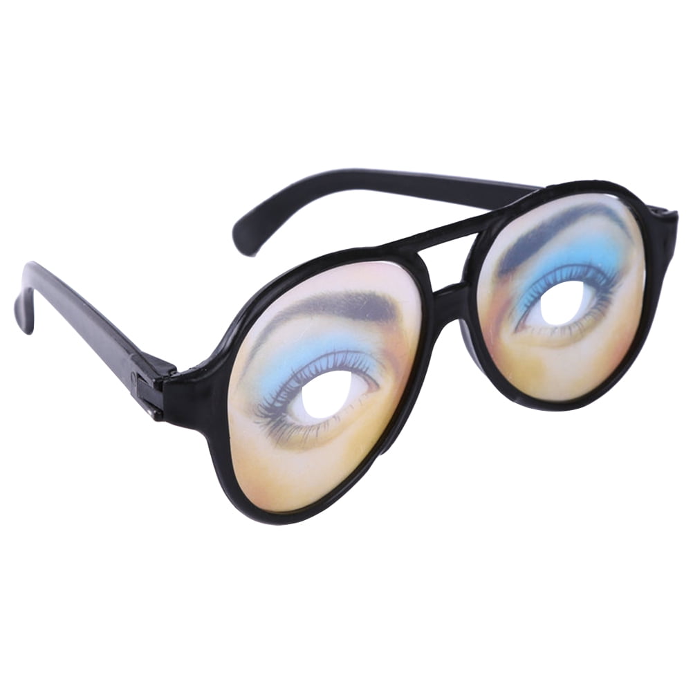 Funny Fake Eye Glasses w/ Big Frame Joke Fancy Dress Halloween Party Decors 