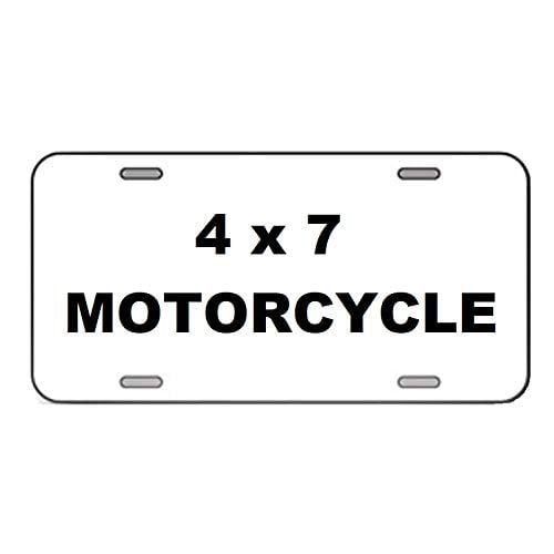 0.025/0.5mm 4x7 Black Motorcycle Anodized Aluminum License Plate Blank