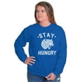thumbnail image 3 of Stay Hungry Foodie Tiger Wolf Workout Unisex Plus Size Sweatshirt Brisco Brands 5X, 3 of 6
