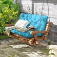 thumbnail image 6 of Kimunuk Outdoor Porch Swing Cushion, 47" X 40" X 5" Waterproof Bench Chair Replacement Cushion with 6 Ties for Patio, Lake Blue, 6 of 7
