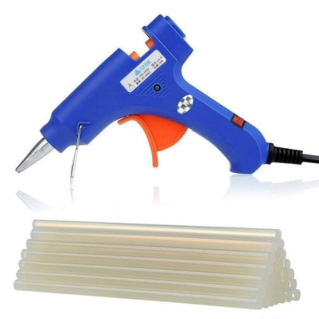 Reactionnx 15-20-watt Mini Hot Glue Guns, AC 110-230V High Temperature Melting Glue Gun Kit with 25 Glue Sticks, Flexible Trigger for DIY Small Craft Projects and Sealing and Quick Repair,
