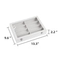 thumbnail image 3 of Organizador de gafas de sol Frebeauty, bandeja con 8 ranuras, tapa transparente de terciopelo, 3 of 6