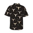 thumbnail image 3 of Bixox Men's Hawaiian Shirts Men's Cow Skulls Print Short-Sleeve Shirt-3X-Large, 3 of 8