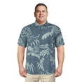 thumbnail image 5 of Cafe Luna Men's and Big Men's Printed Leaves Short Sleeve Woven Shirt, Size S-4XL, 5 of 7