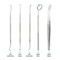 thumbnail image 3 of XIRQI Dental Tools,5 Pcs Professional Teeth Cleaning Tools Stainless Steel Dental Scaler,Mouth Mirror,Tarter Scraper,Tooth Pick,Tweezers,For Personal & Pet, 3 of 7