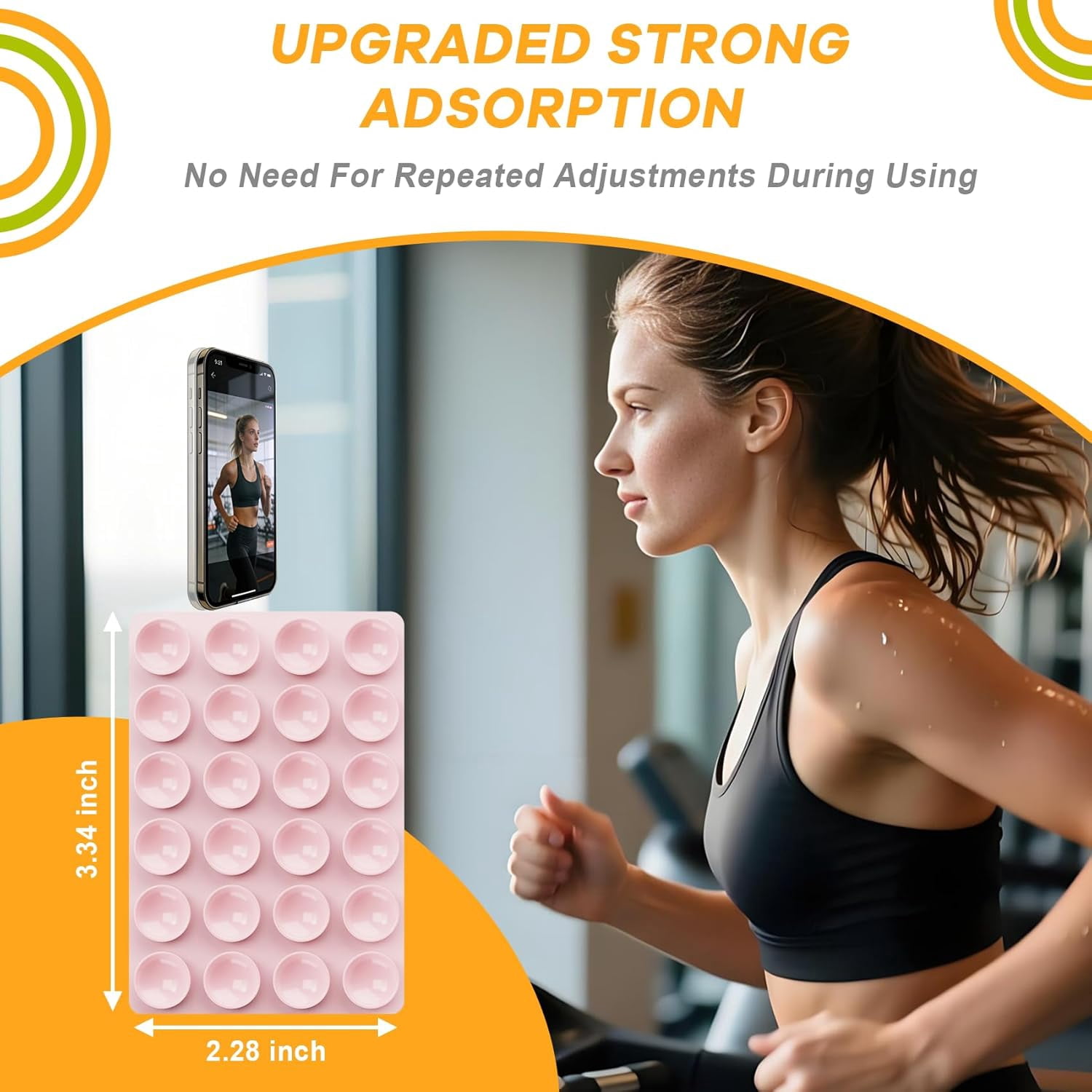 MKEUDQ-Silicone Suction Phone Case Mount, 5 Pack Upgraded Hands-Free Phone Stand Holder Suction Phone Grip for Selfies, Videos, Compatible with iPhone Android Most Phones & Tablets