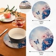 thumbnail image 3 of SKYSONIC 2 pcs Blue Hydrangeas Butterfly Pot Holders Trivets, Heat Resistant Trivets,Spring Summer Flower Cotton Thread Weave Mats for Hot Pads Pans Pot Bowl Teapot, 3 of 7