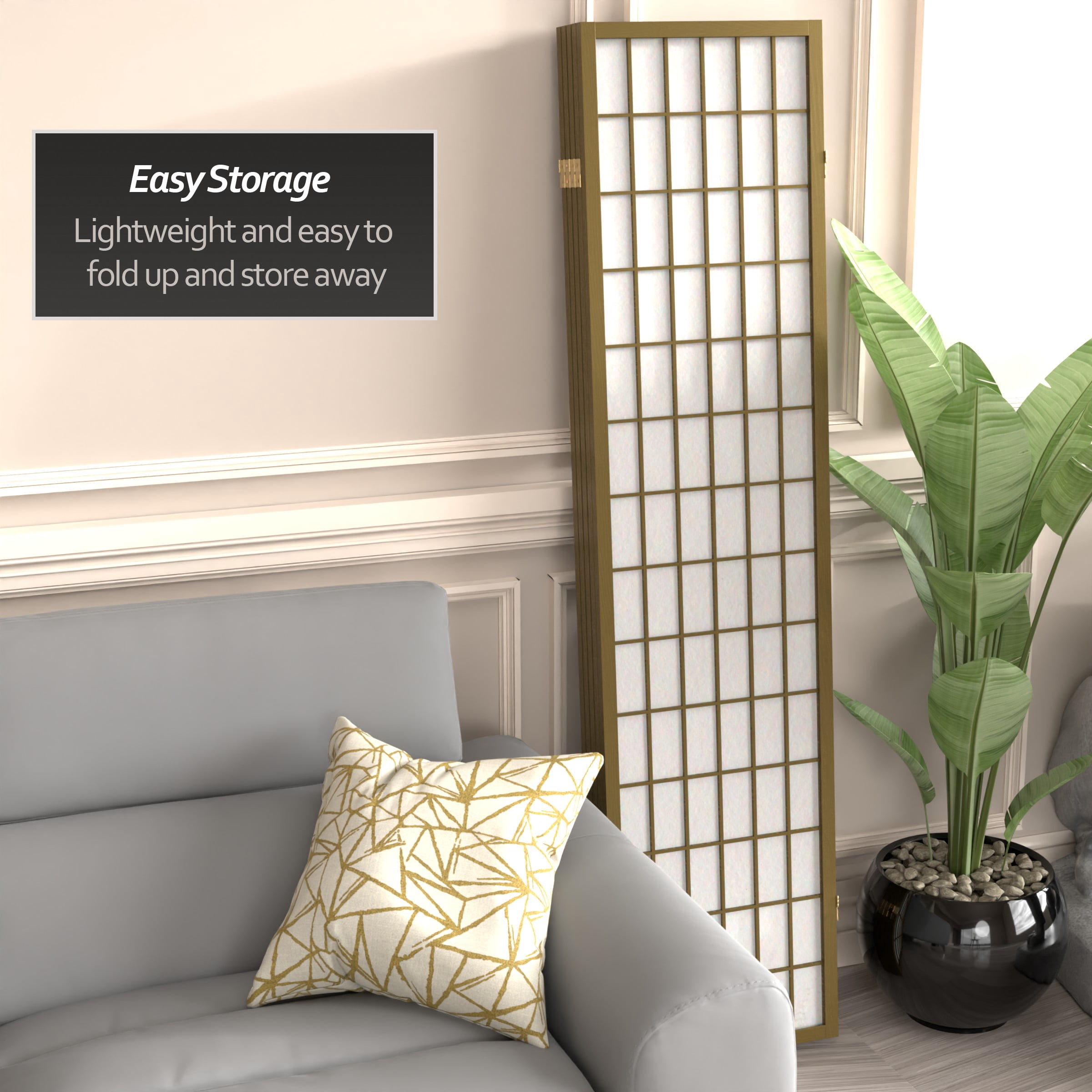 6 ft. Tall Window Pane - Special Edition - Gold - 5 Panels