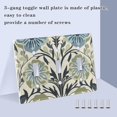 thumbnail image 3 of Yayeee Toggle Light Switch Wall Plate 2-Gang 4.56"x4.48" Decorative Outlet Cover, Blue Floral Pattern, 3 of 7