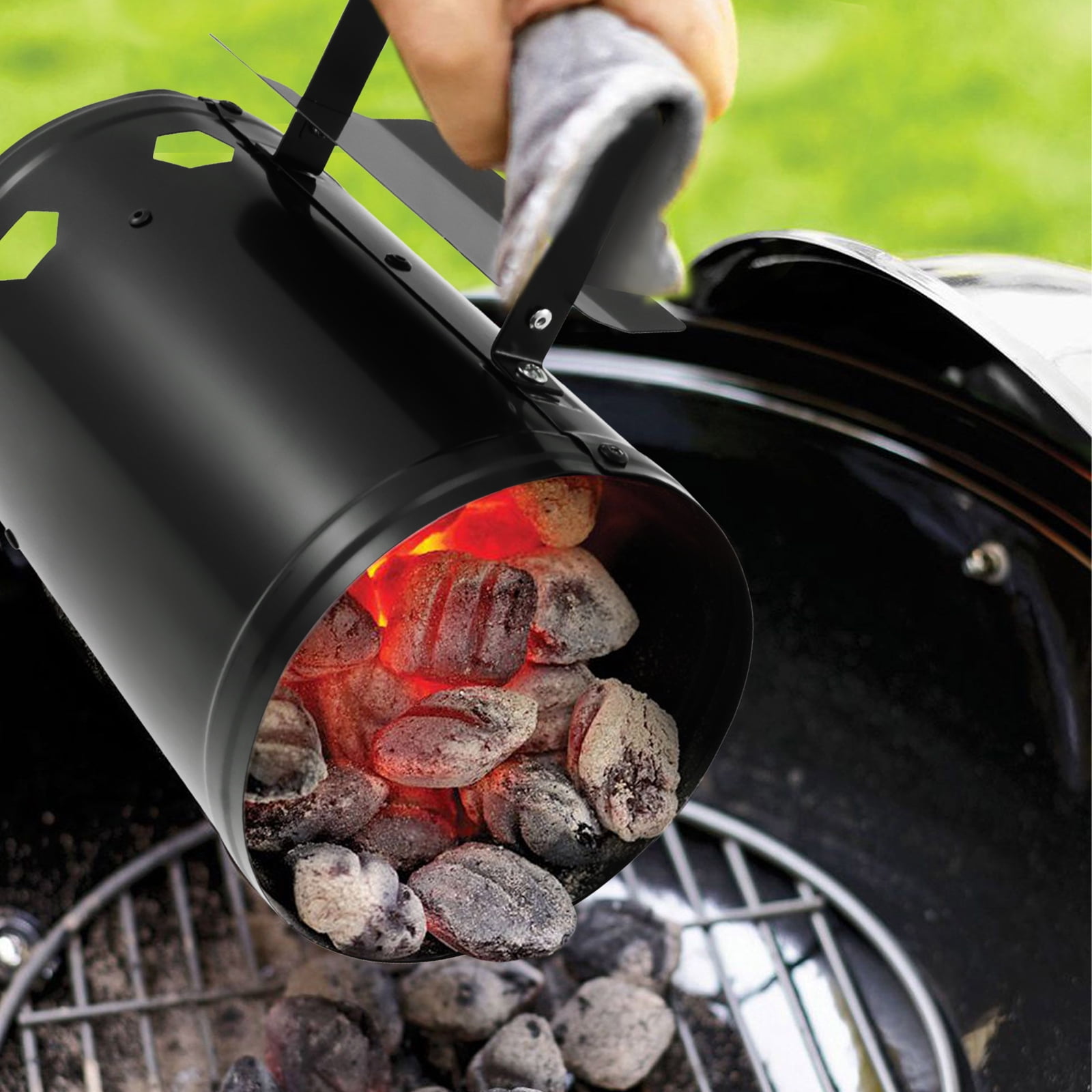 Smoker Using A Chimney Starter Weber Chimney How To Use Charcoal