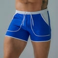 thumbnail image 2 of HBGVBA Men's Beach Swim Trunks,Bathing Shorts with Pocket,Solid Low Waisted Waist for Swimming and Beach Sports, 2 of 5
