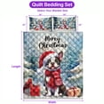 thumbnail image 5 of Merry Christmas Boston Terrier Enjoys Woofmas Winter Xmas Holiday Quilt Bedding Set Gentleman Dog Lover Gifts 1 Blanket Bed Cover 2 Pillowcases - 02022, 5 of 5