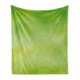 thumbnail image 1 of Lime Green Soft Flannel Fleece Blanket, Blurry Faded Tones with Pastel Effects Watercolor Style Abstract Modern Image, Cozy Plush for Indoor and Outdoor Use, 70" x 90", Apple Green, by Ambesonne, 1 of 6