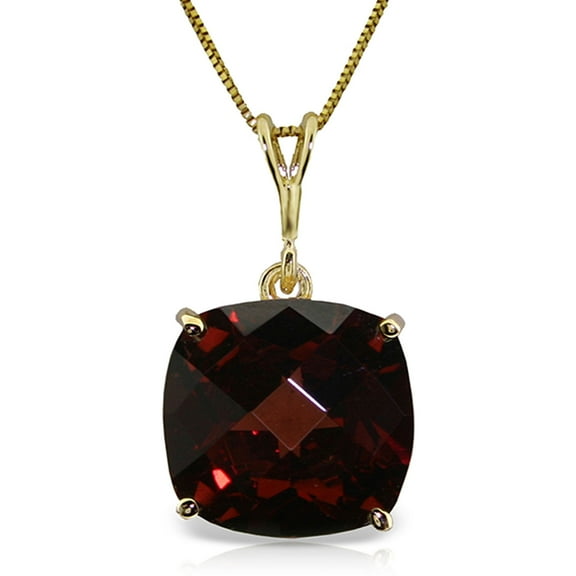 Galaxy Gold 14K Yellow Gold Garnet Pendant Necklace - January Birthstone - Passion & Protection - 16" to 24" - Fine Jewelry for Women