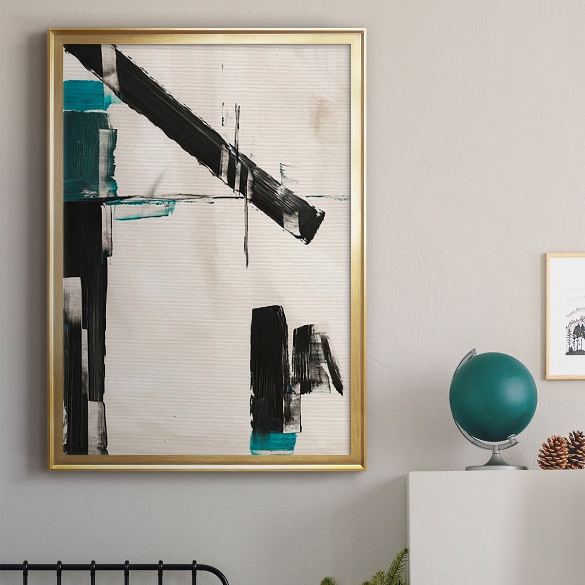 Geometry Notes III Premium Framed Print, in Gold, Black, or Silver - Ready to Hang