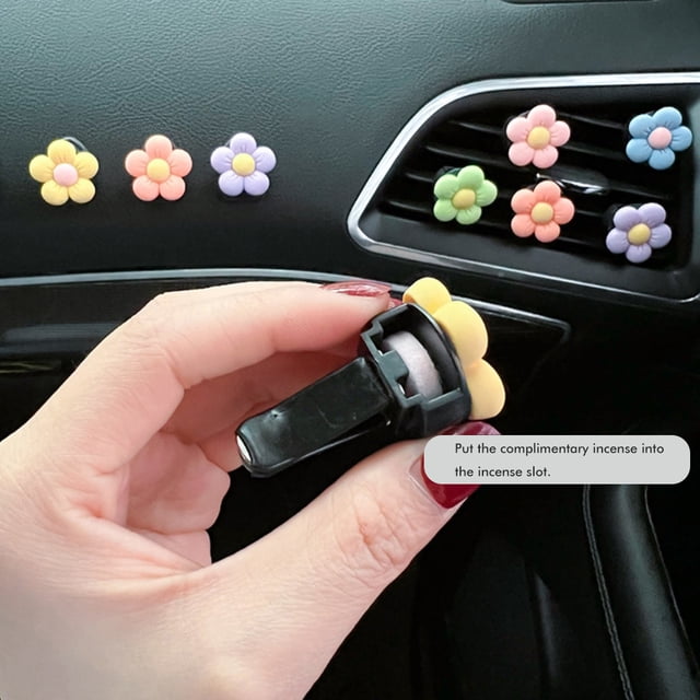 Ambientador para coche con forma de flor, 6 unidades, clip para rejilla de ventilación de coche con forma de flor, el mejor de su clase