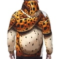 thumbnail image 7 of Uemuo Cartoon Cheetah With Attitude Pattern Men's Hoodie - Casual Pullover Hoodie with Kangaroo Pocket, Stylish Hooded Sweatshirt for Everyday Wear-XX-Large, 7 of 7