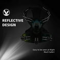 thumbnail image 5 of Haiem Fluorescent Wolf Pattern No-Pull Dog Harness Reflective Front Clip Vest with Handle,Step-in Air Dog Harness,Adjustable 2 Metal Rings 4 Buckles-Small, 5 of 6