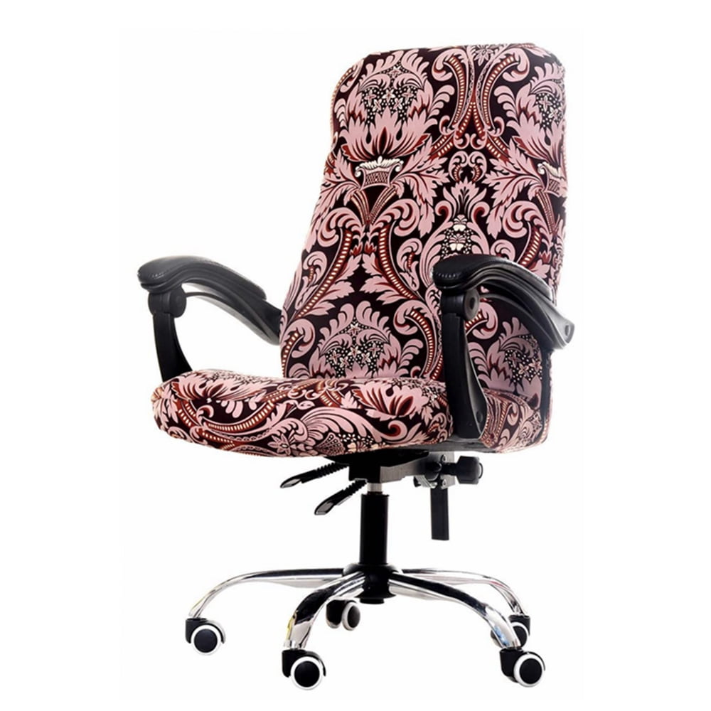 Printed Office Computer Swivel Chair Seat Cover Arm Chair Cover
