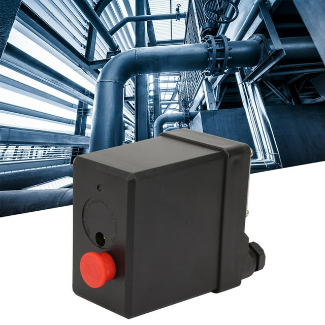 Compresseur d'Air Interrupteur de Pression, Contrôleur de Compresseur d'Air, Accessoire de Compresseur d'Air, Interrupteur de Contrôle de Pression Vertical à Trou Unique pour Compresseur d'Air 380V 75-175PSI
