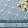 thumbnail image 4 of Kitchen Curtains 36 Inch Cafe Curtain Tiers, Light Filtering Linen Textured Short Curtains for Bathroom, Semi Sheer Farmhouse Small Window Curtain Rod Pocket 2 Panels (Light Blue), 4 of 6