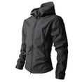 thumbnail image 4 of LTTVQM Mens Coat All Season Sport Outdoor Soft Shell Waterproof Working Hiking Hooded Camouflage Coat Jackets Black XL, 4 of 4