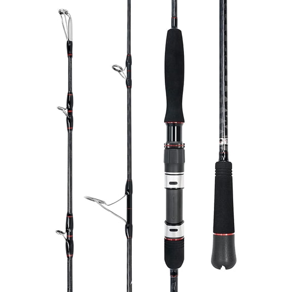 BLUEWING Spinning Rods Fishing Rod 1 Piece Fishing Pole with SIC K-series Guides and Stainless Steel Frame for Inshore Fishing, Bottom Fishing, Jigging, Offshore Fishing, 5'6"