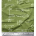 thumbnail image 1 of Soimoi Silk Fabric Check & Airplane Transport Print Fabric by The Yard 42 Inch Wide, 1 of 3