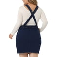 thumbnail image 4 of Vestido en general de talgrande pamujer Falcon tirantes rasgados Bolsillos Vestidos en general Azul oscuro 4X, 4 of 6