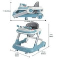 thumbnail image 4 of Ubravoo 2 in 1 Baby Walker, Toddler Baby Push Walker with Removable Feeding Tray and Music Tray(Without Battery), Foldable Activity Walker for 6-18 Months Boys and Girls (Blue), 4 of 6