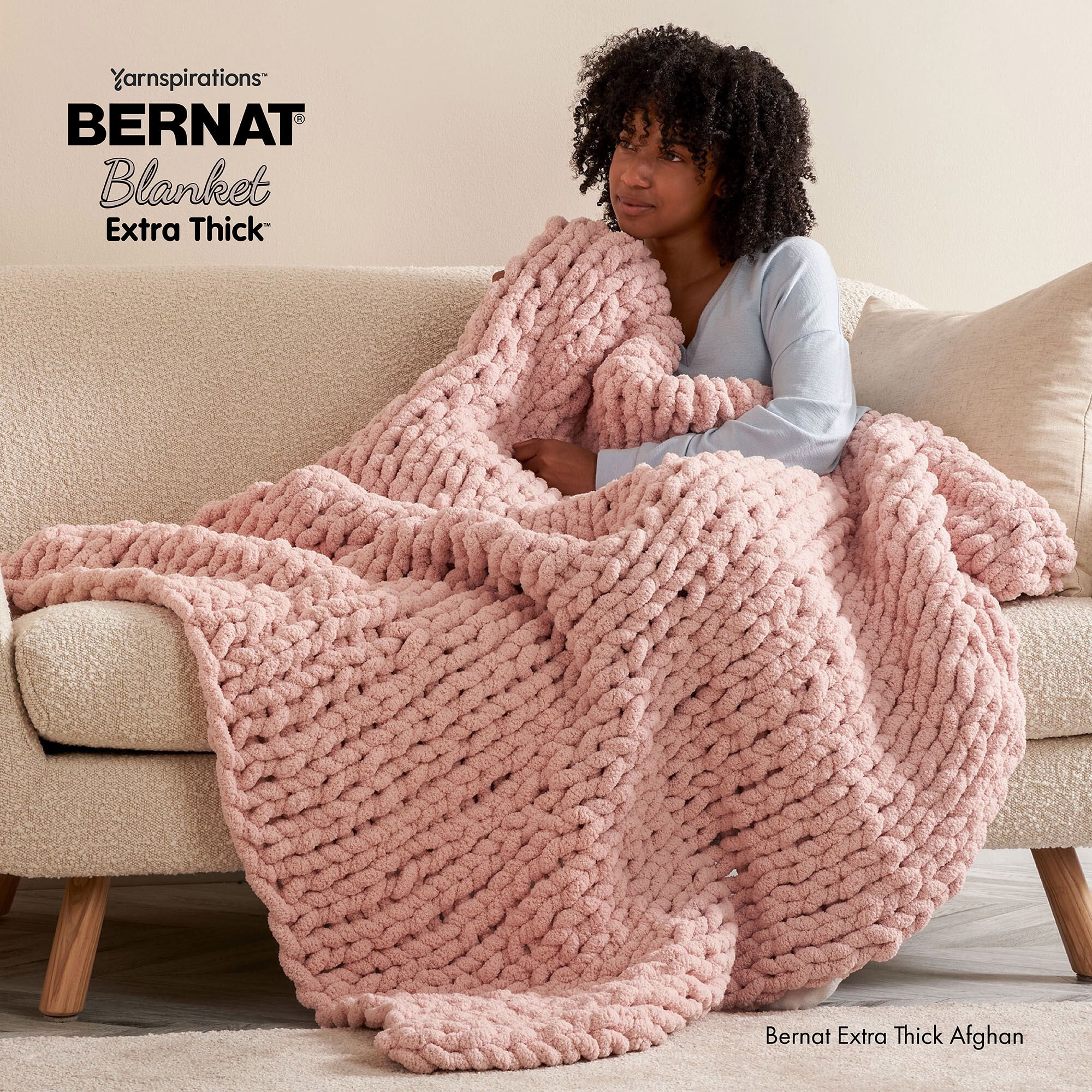 Bernat, Other, Bernat Blanket Super Bulky Jumbo Polyester Yarn Pink Dust  30g0oz Lot Of 2