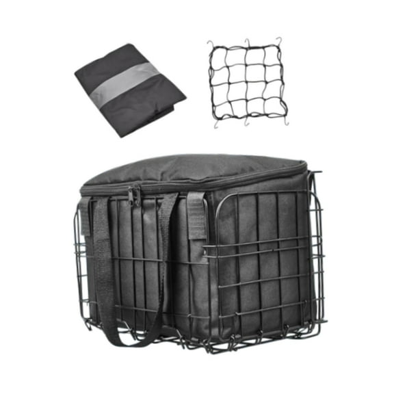 GARENDE Bike Basket Front Rear Large Cycling Basket with Reflective Waterproof Cover for