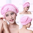 thumbnail image 2 of Manunclaims Hair Drying Cap Comfortable Quick-drying Superfine Fiber Women Long Short Hair Wrap Absorbent Cap for Traveling, 2 of 8
