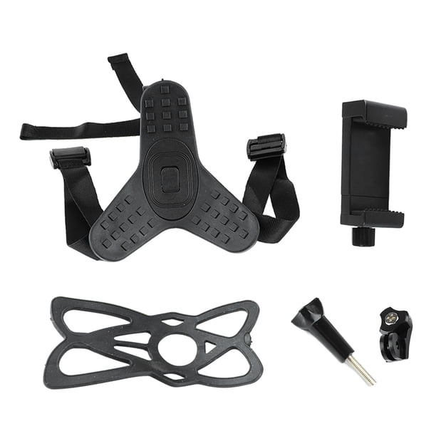Soporte para la barbilla del casco, accesorios ligeros y suaves de silicona para correa de casco, para cámaras deportivas y teléfonos móviles Jadeshay A
