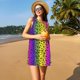 thumbnail image 3 of Balery Animal Paw Rainbow Vestidos de verano para mujer con estampado: vestido holgado sin mangas, vestido playero informal y cómodo para días calurosos., 3 of 7