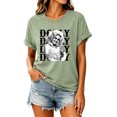 thumbnail image 3 of Dolly Shirt for Women Country Music Graphic Tee Repeated Name Portrait T Shirt Short Sleeve Crew Neck Casual Western Top, 3 of 5