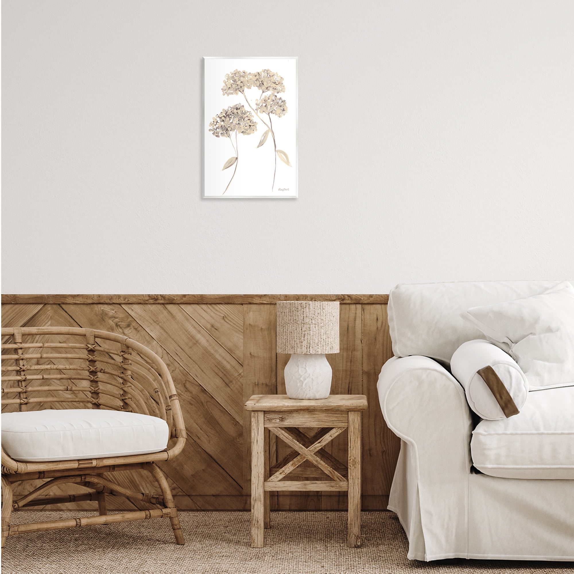 Stupell Industries Soft Geranium Florets Botanical & Floral Painting Unframed Art Print Wall Art, 13 x 19