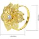 thumbnail image 4 of Paquete de 10 servilleteros de aleación huecos con forma de flor, servilletero para mesa de comedor, servilletero para cenas, banquetes de boda, decoración de mesa para reuniones familiares (oro artificial) oso de fresa  Electrónica, 4 of 5