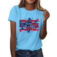 thumbnail image 5 of successthop Independence Day Clothes for Women Happy 4th of July Crewneck Shirt Casual T Shirts Short Sleeve Tops Blue, 5 of 6
