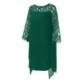 thumbnail image 5 of TAIAOJING Women's Dress Plus Size Summer Dresses Hollow Out Long Sleeve Mesh Midi Dress Casual Party Short Dress, 5 of 9