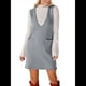 thumbnail image 1 of Vestido Corto de Punto Liso Sin Mangas con Cuello en V y Bolsillos para Mujer Gris Oscuro L, 1 of 10