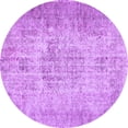 thumbnail image 1 of Ahgly Company Indoor Round Persian Purple Traditional Area Rugs, 4' Round, 1 of 4