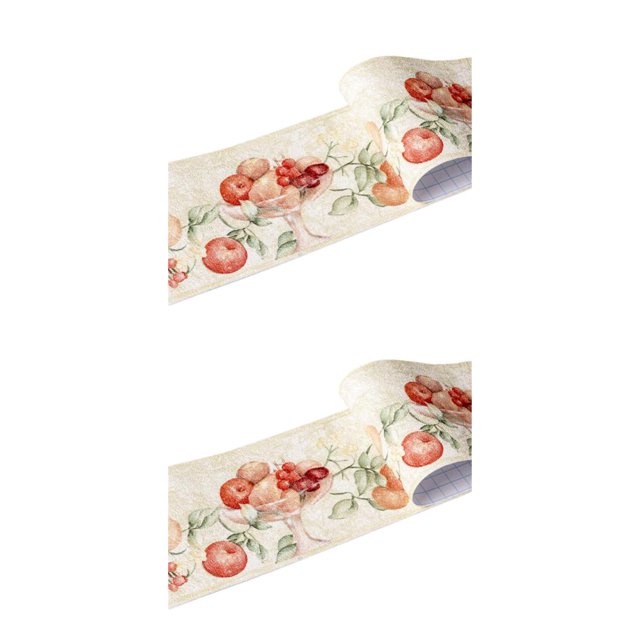 Youkk Stylish PVC Border Wall Corner Stick Super Strong Adhesive For Flat And Smooth green fruit 2Set