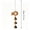 B-6B, variant on MMJ Wind Chime Copper Tone Beech Wood Crystal Bell Hanging Decor for Home Garden Patio Relaxing